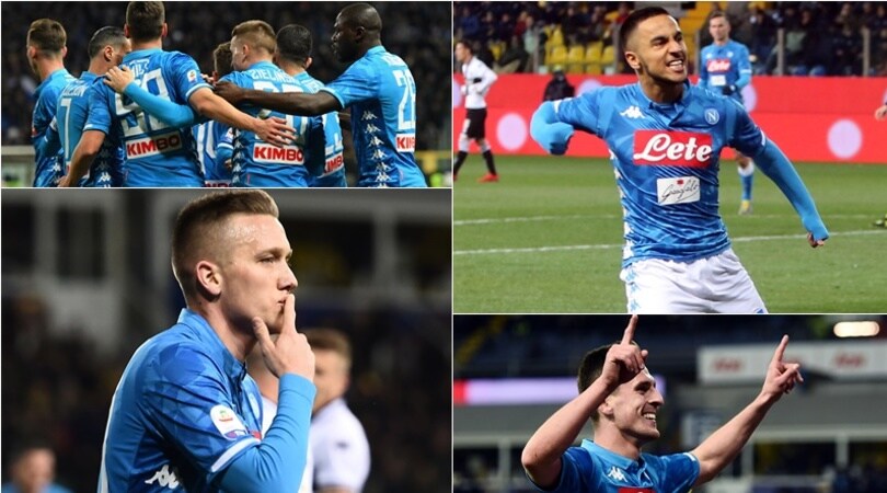 Super Napoli sul Parma, che poker! 