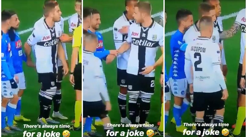 Mertens e lo scherzo a Gagliolo durante Parma-Napoli