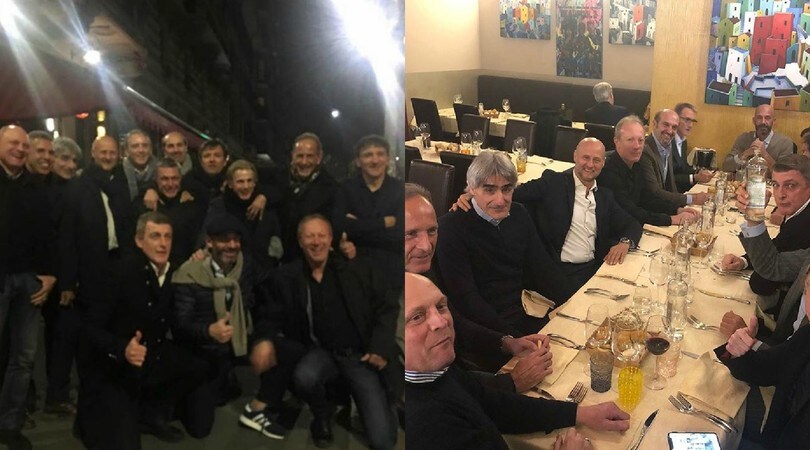 Vialli e Mancini, cena a Milano con i protagonisti dello scudetto della Sampdoria