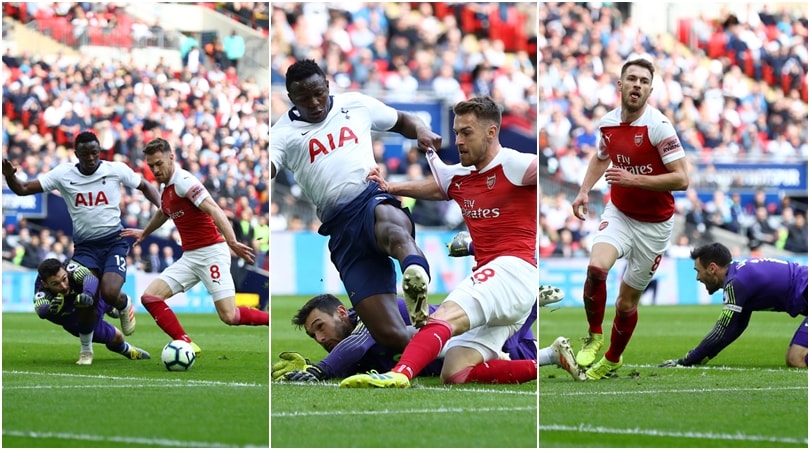 Ramsey illumina Wembley: la fotosequenza del gol al Tottenham