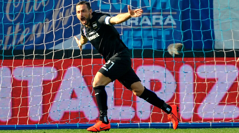 Quagliarella, doppietta da tre punti; Spal furiosa col VAR
