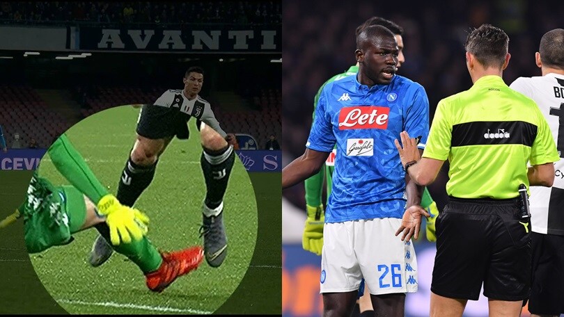 Napoli-Juve, la moviola: Meret uscita scomposta. Koulibaly duro: graziato