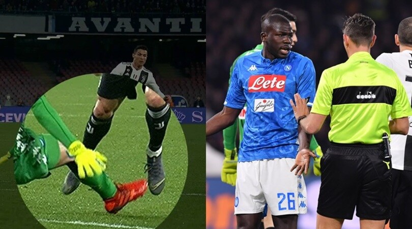 Napoli-Juve, la moviola: Meret uscita scomposta. Koulibaly duro: graziato