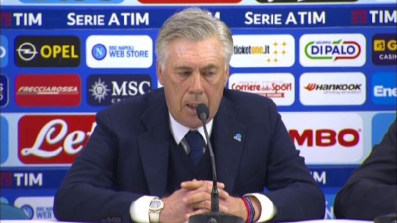 Ancelotti: "Il rosso a Meret ha condizionato il match"