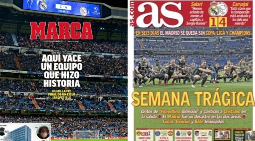 Real Madrid eliminato dalla Champions, Marca: «Qui giace una squadra che ha fatto la storia»