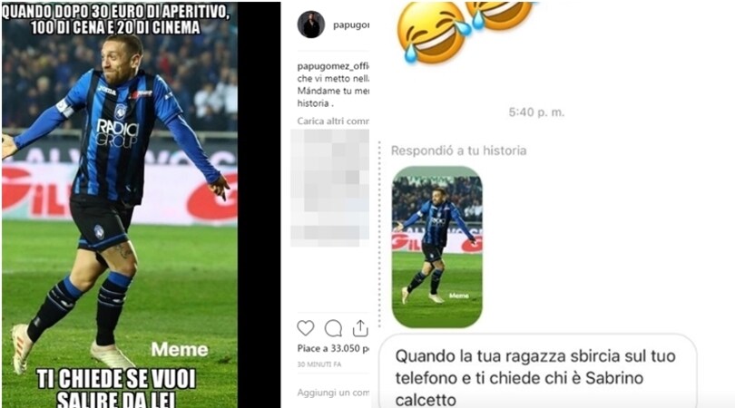 Papu Gomez lancia il contest dei meme: sui social si scatenano