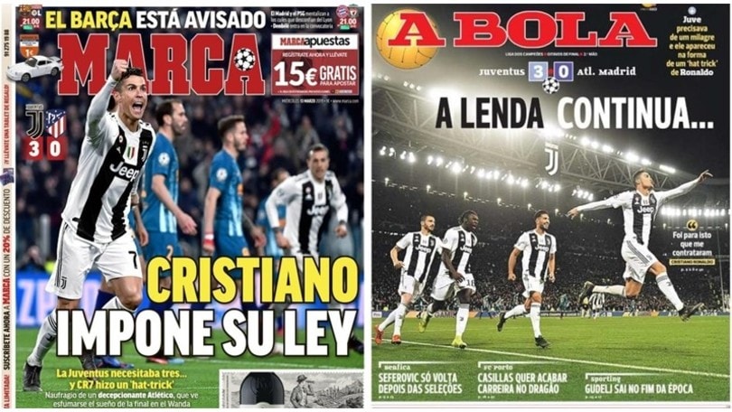 Juventus e CR7, il mondo celebra l'impresa del portoghese