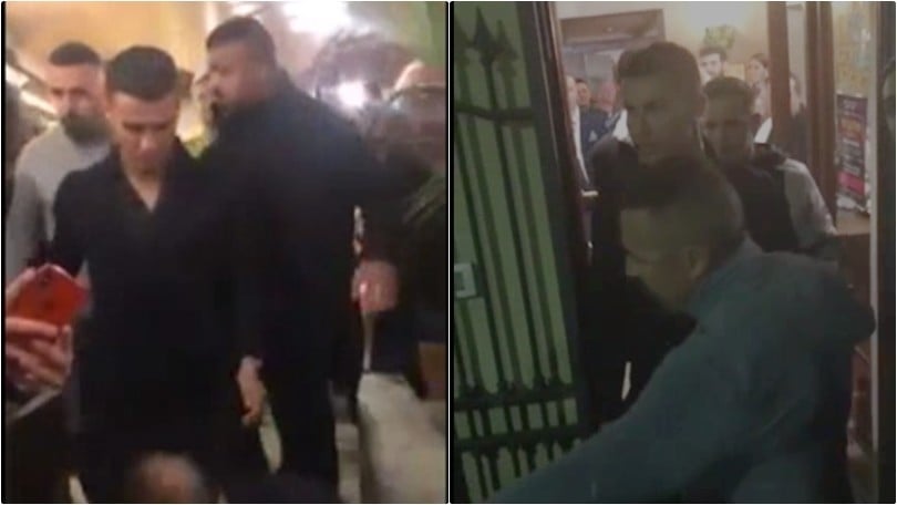 Ronaldo al ristorante dopo la tripletta: ovazione dei tifosi della Juve