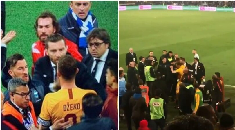 Roma, Dzeko furioso: rissa con la panchina della Spal