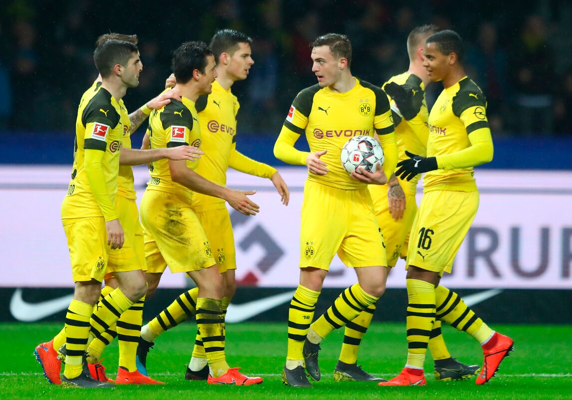 Bundesliga, il Borussia Dortmund batte l'Hertha in extremis. Lipsia corsaro