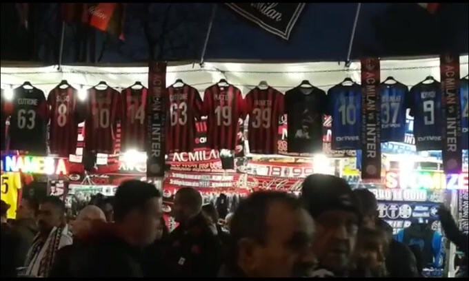 I tifosi di Inter e Milan arrivano allo stadio