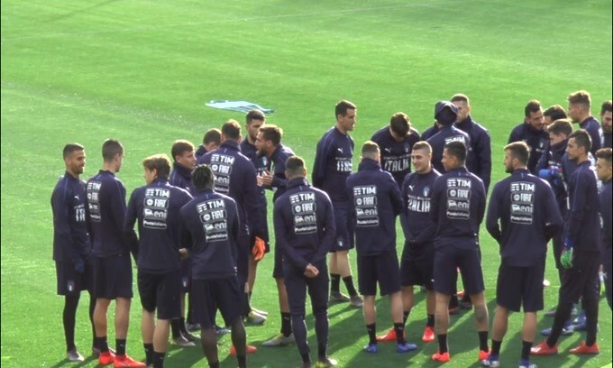 Italia, allenamento agli ordini di Roberto Mancini