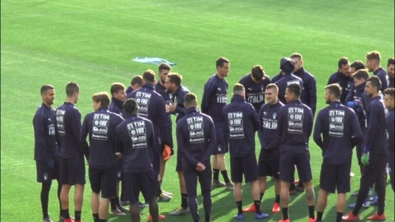 Italia, allenamento agli ordini di Roberto Mancini