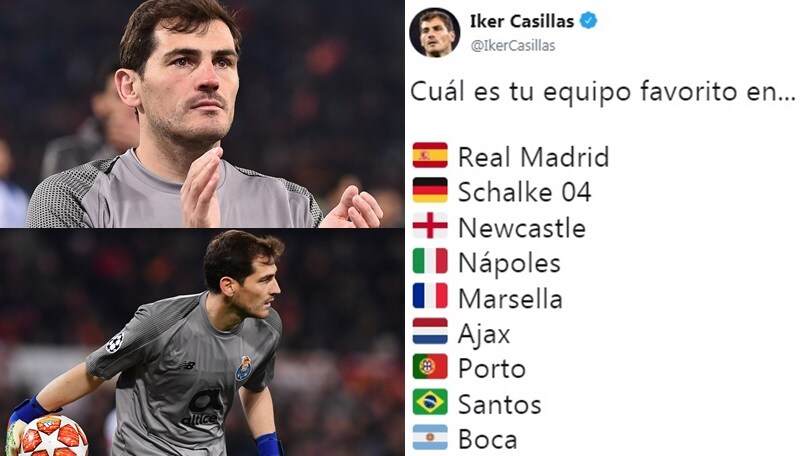 Casillas, il Napoli è la sua squadra preferita in Italia
