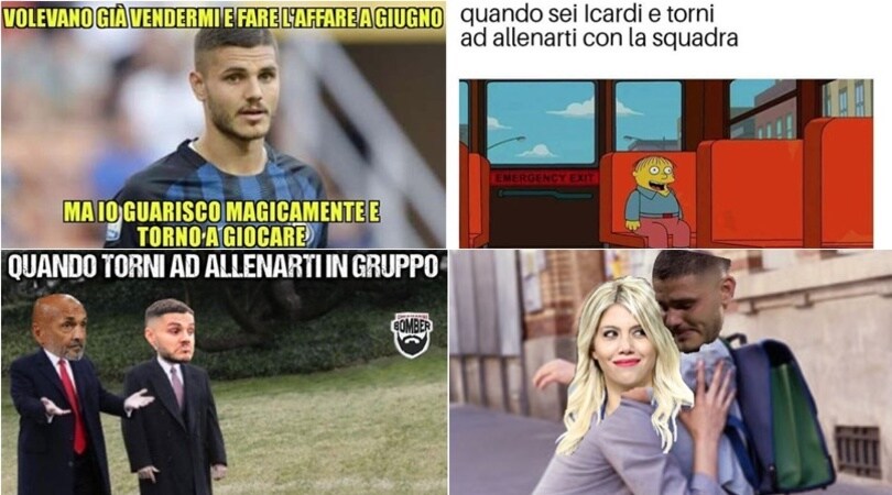 Icardi fa pace con l'Inter. E sui social spopola l'ironia!