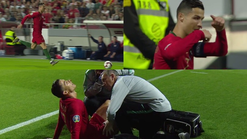 Portogallo, Ronaldo infortunato: chiede il cambio al 31'