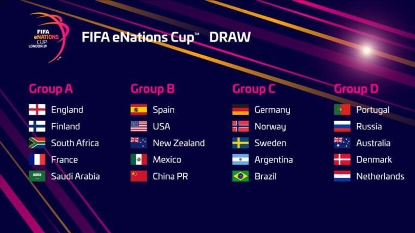 FIFA19: al via la eNations Cup