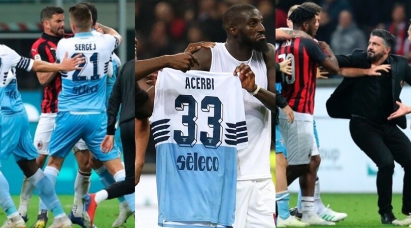 Il Milan batte la Lazio e Bakayoko festeggia con la maglia di Acerbi