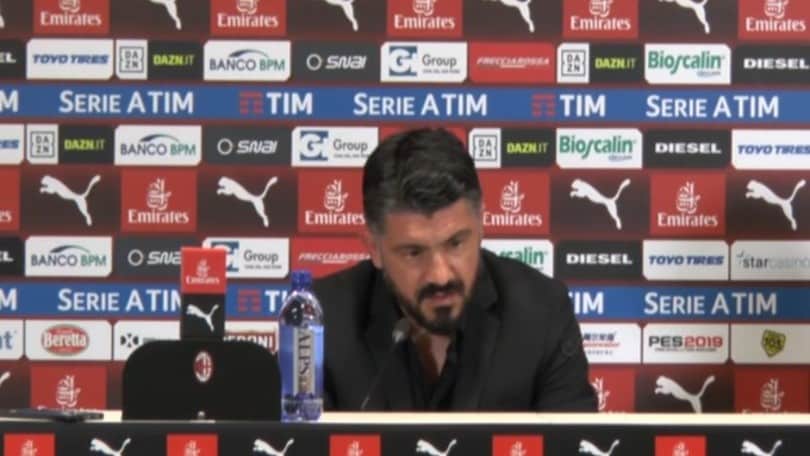 Gattuso: "Maglia di Acerbi? Bisogna chiedere scusa"