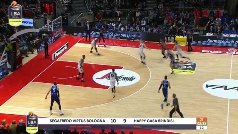 Segafredo Virtus Bologna-Happy Casa Brindisi 61-77