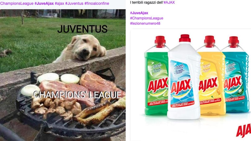 Juventus, lo sfottò è social