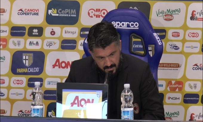 Gattuso: "Ho visto poca veemenza e poca voglia di rincorrere"