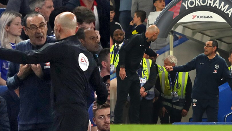 Premier, Sarri furioso: espulso durante Chelsea-Burnley