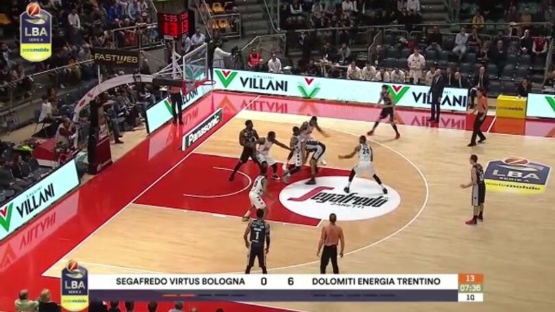 Segafredo Virtus Bologna-Dolomiti Energia Trentino 74-69