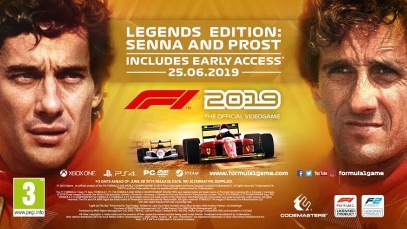 'F1 2019: Legends Edition' con lo storico duello Senna-Prost