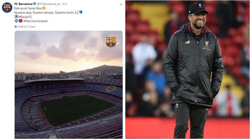 Barcellona-Liverpool, Klopp: «Il Camp Nou non è un tempio»
