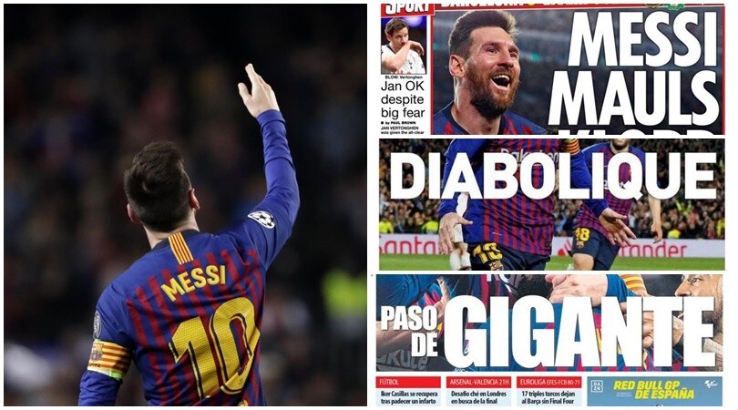 Champions, la stampa estera incensa Messi: «Gigante, genio, diabolico»