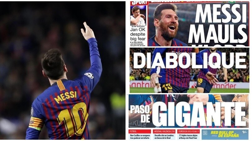 Champions, la stampa estera incensa Messi: «Gigante, genio, diabolico»