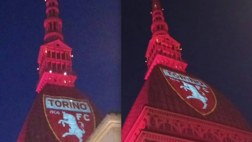 Grande Torino, i 70 anni: che spettacolo la Mole che si tinge di granata