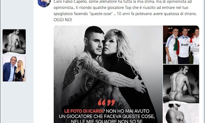 Wanda Nara, dura risposta a Fabio Capello