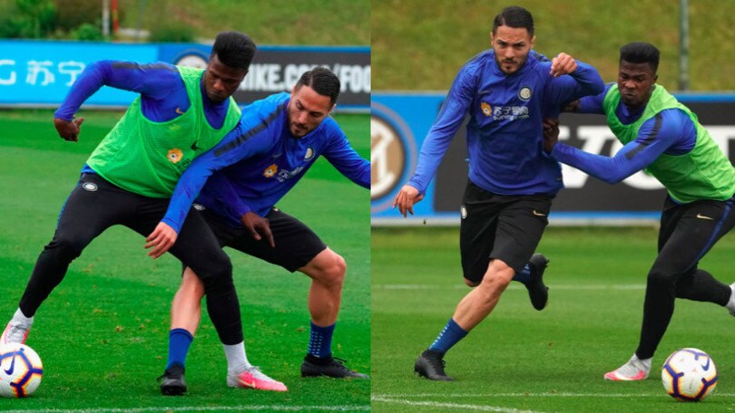 Keita contro D'Ambrosio, che lotta in allenamento!