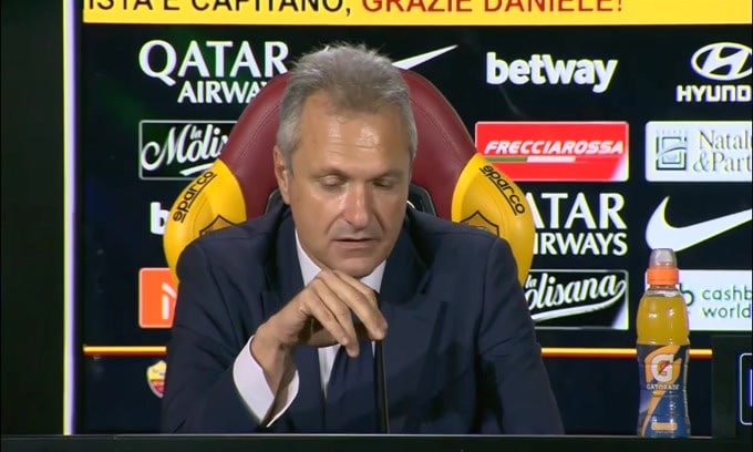 Fienga: "Comunicato ieri a De Rossi che non avremmo rinnovato"