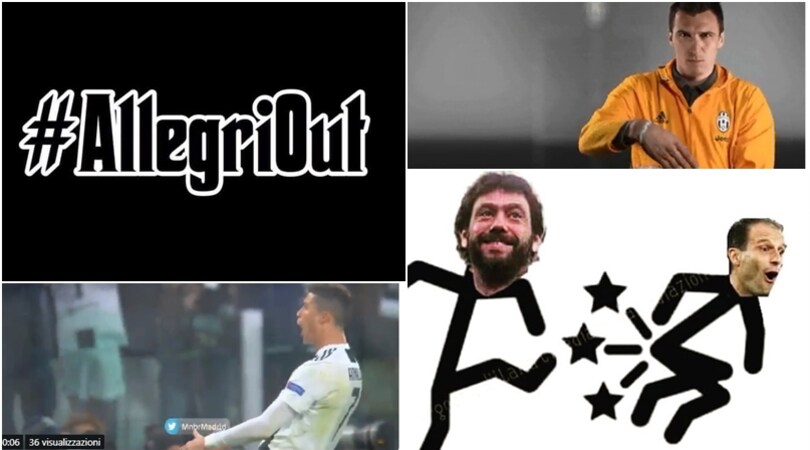 Sul web impazza #AllegriOut e le reazioni social si scatenano