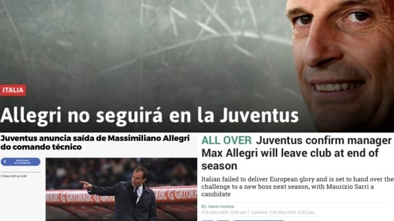Allegri-Juventus: la notizia fa il giro del mondo