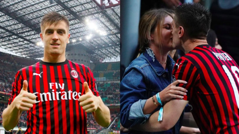 Piatek, gol ed esultanza con il bacio alla fidanzata