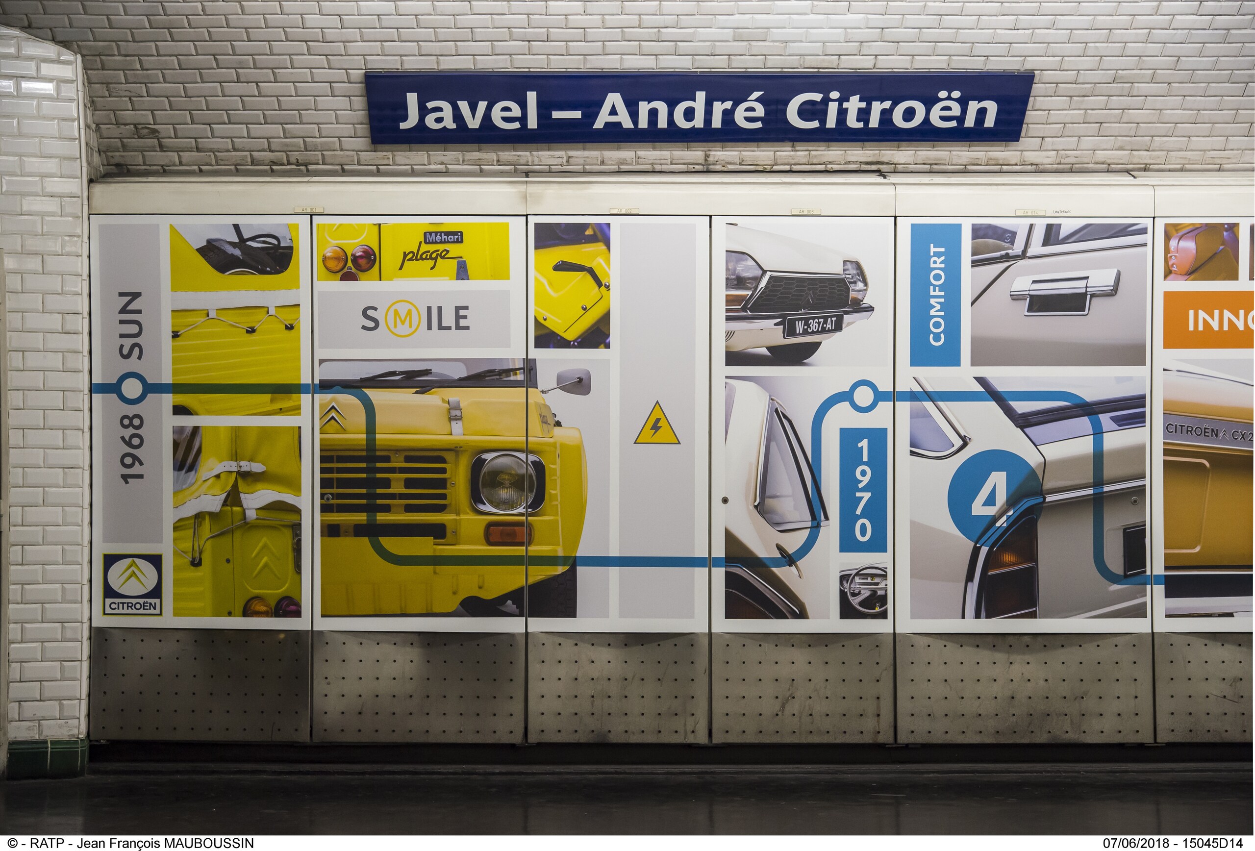 Parigi, la stazione metro Javel-Citroen festeggia le auto