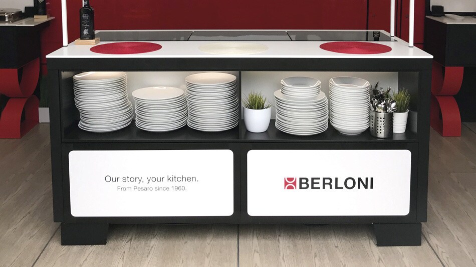 Nei paddock della MotoGp un kitchen point Berloni insieme a Severino & Son Hospitality