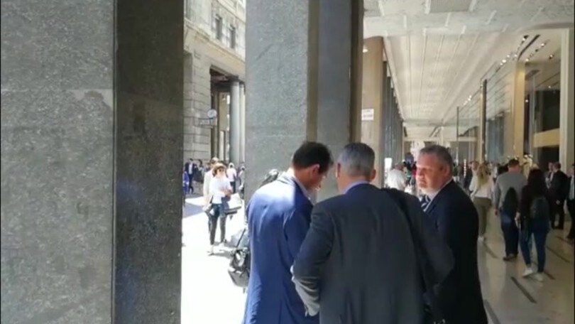 Inter, l'arrivo in sede di Antonello
