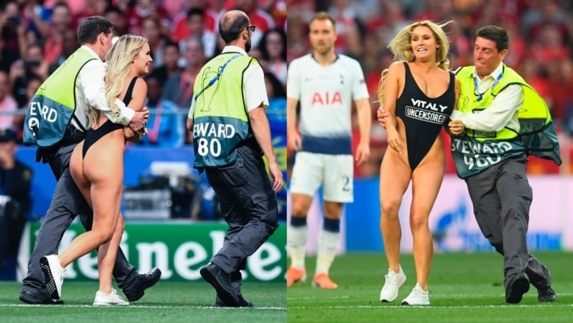 Invasione Champions: una ragazza disturba Tottenham-Liverpool