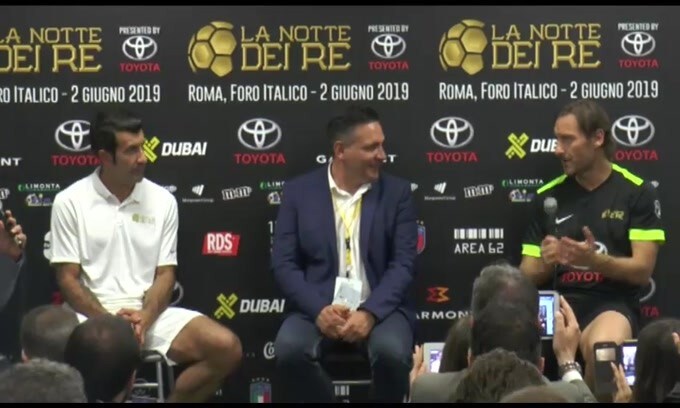 La Notte dei Re. Totti: "Prossimo avversario Del Piero o Shevchenko"
