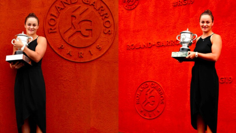 Roland Garros, Barty in posa con la coppa