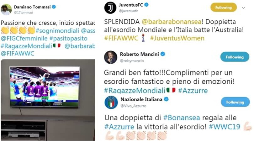 Dalla Juve a Mancini, quanti complimenti per il debutto vincente dell'Italia