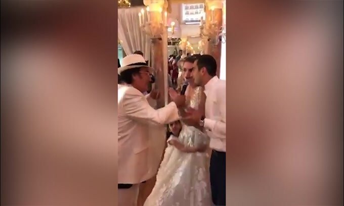 Nozze Mkhitaryan, il duetto con Albano