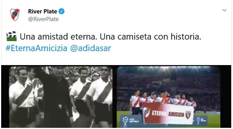 Il River Plate al Torino: "Eterna amicizia, da 70 anni"