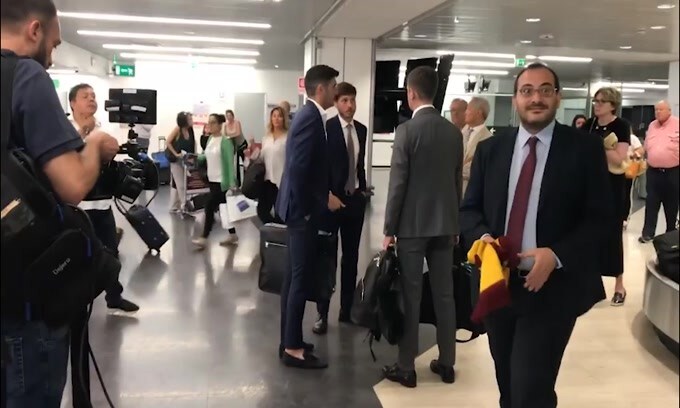 Roma, Fonseca arriva a Fiumicino