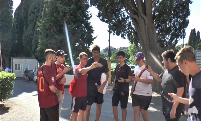 Visite Roma: foto coi tifosi per Verde e Fazio